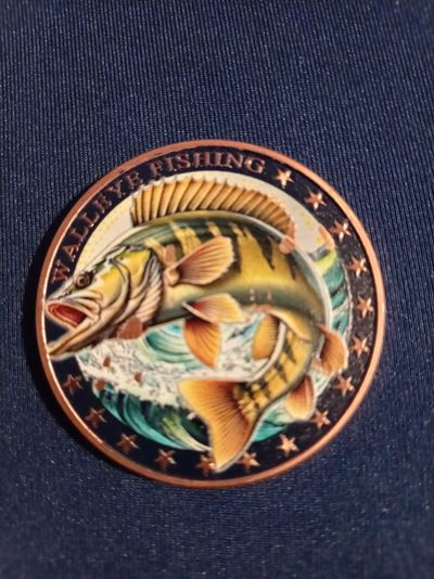 Walleye Fishing Copper Coin