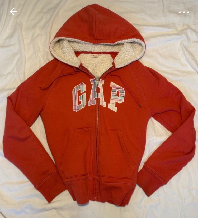 Gap Gap Red Zip-Up Hoodie Vintage rare product image