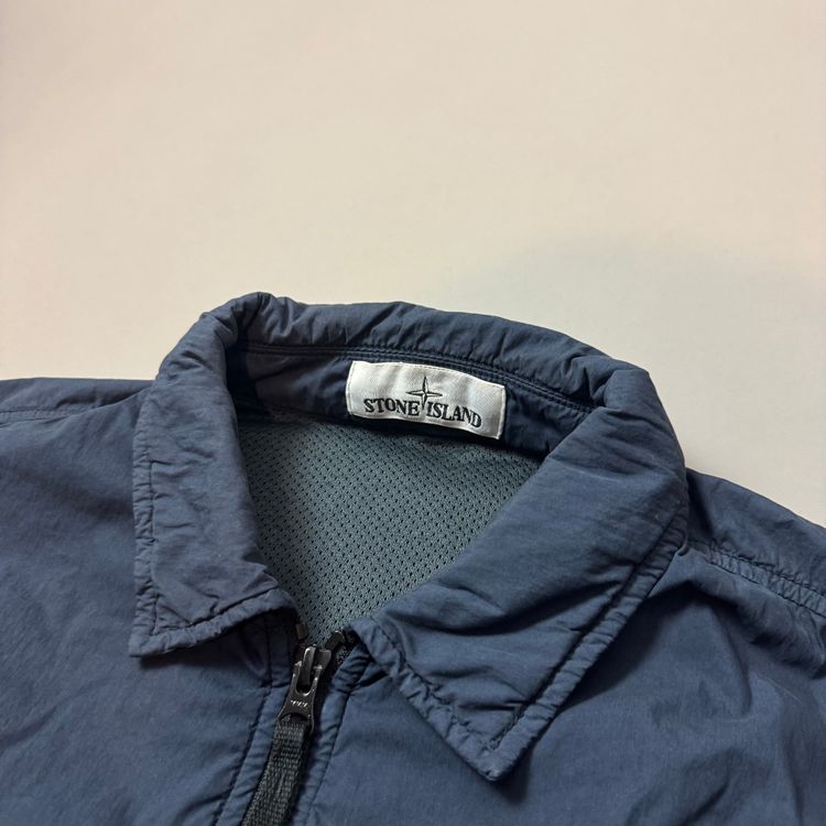 Immagine di Stone Island Navy Lined Naslan Light Safari Overshirt - Medium 3