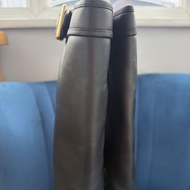 Coach Lilli Knee High Boots CD153 Black Leather Chunky Soles £350 Uk 5 image 8