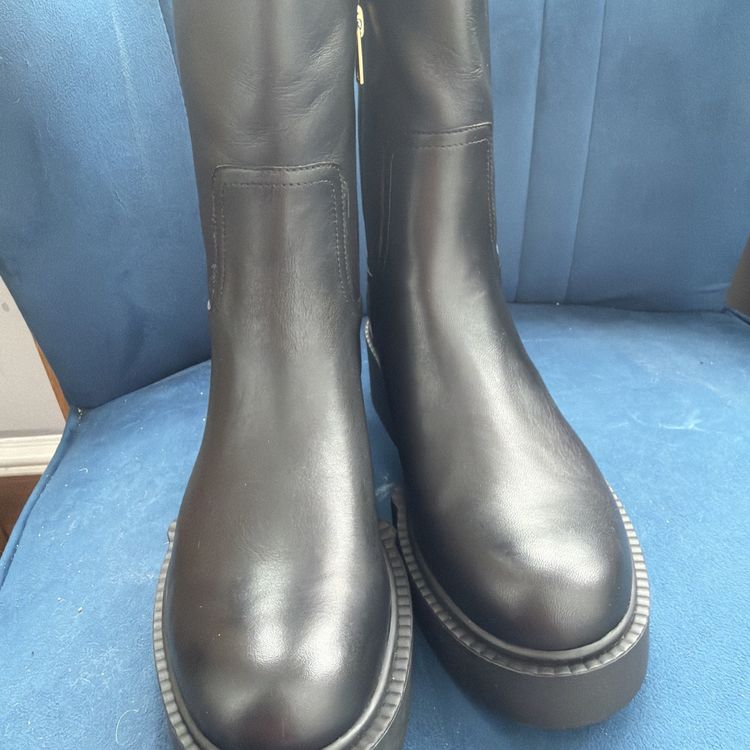 Coach Lilli Knee High Boots CD153 Black Leather Chunky Soles £350 Uk 5 image 7