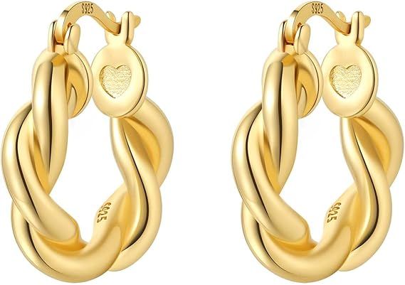 Other Gold Twisted Hoop Earrings product image