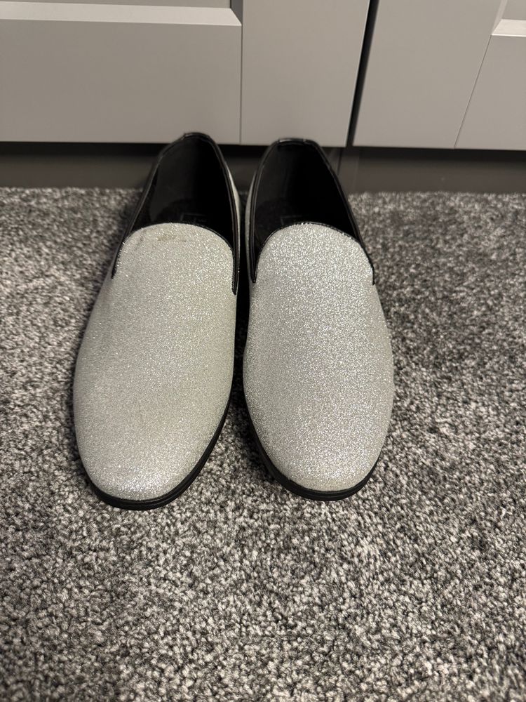 Truffle Man Silver Glitter Loafers
