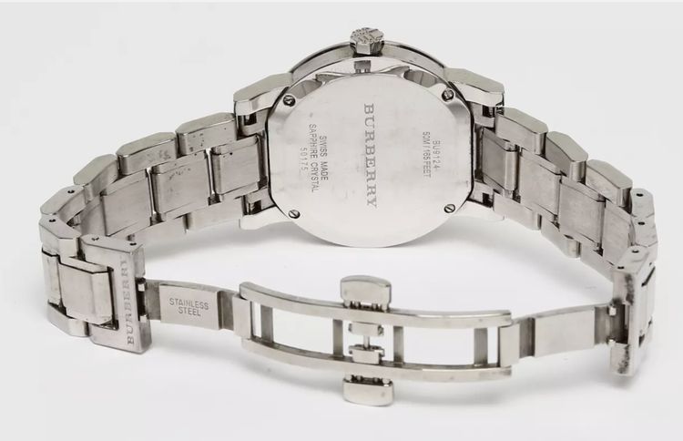 Burberry Ladies Pink Check Stamped Watch BU9124 image 5
