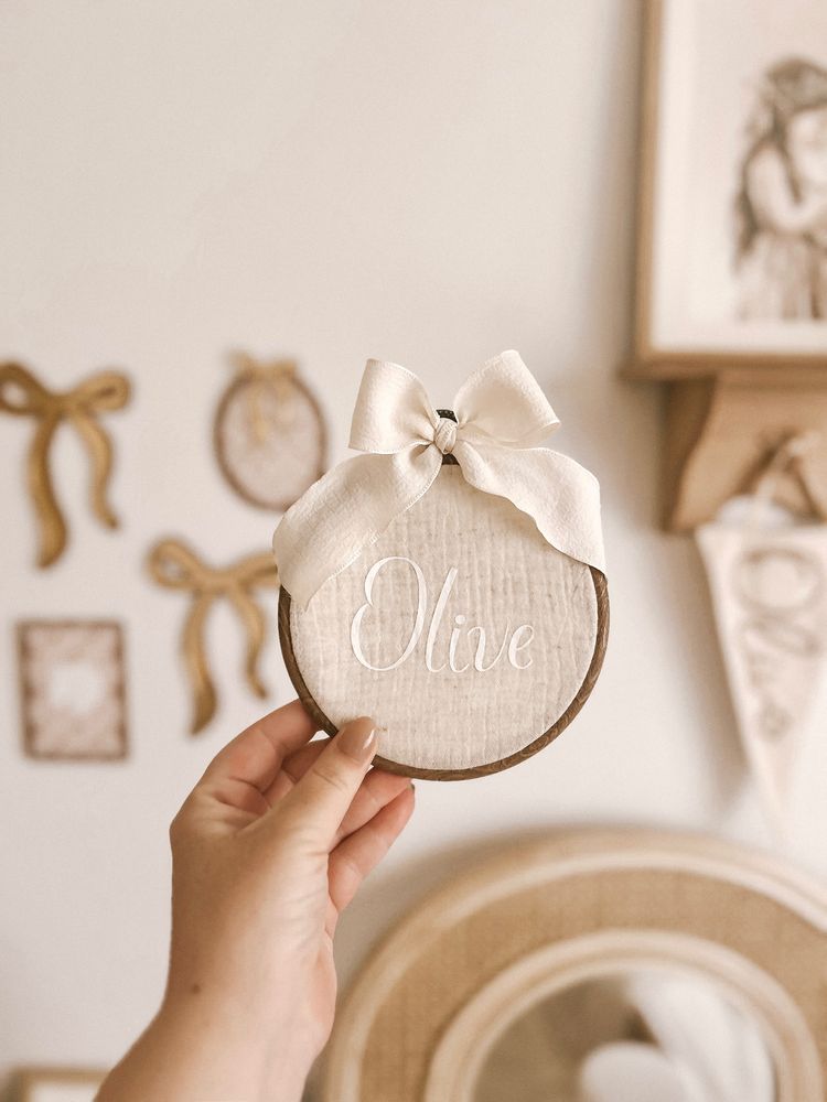Custom Name Hoop Decor image 1