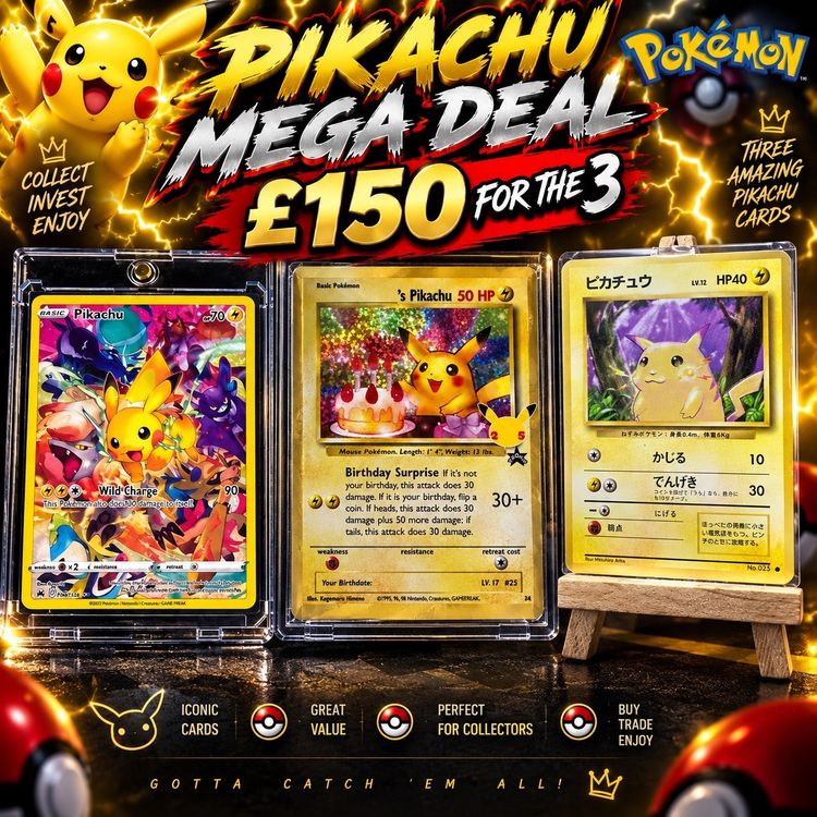 Pokémon Pikachu Trading Cards Set obraz 1