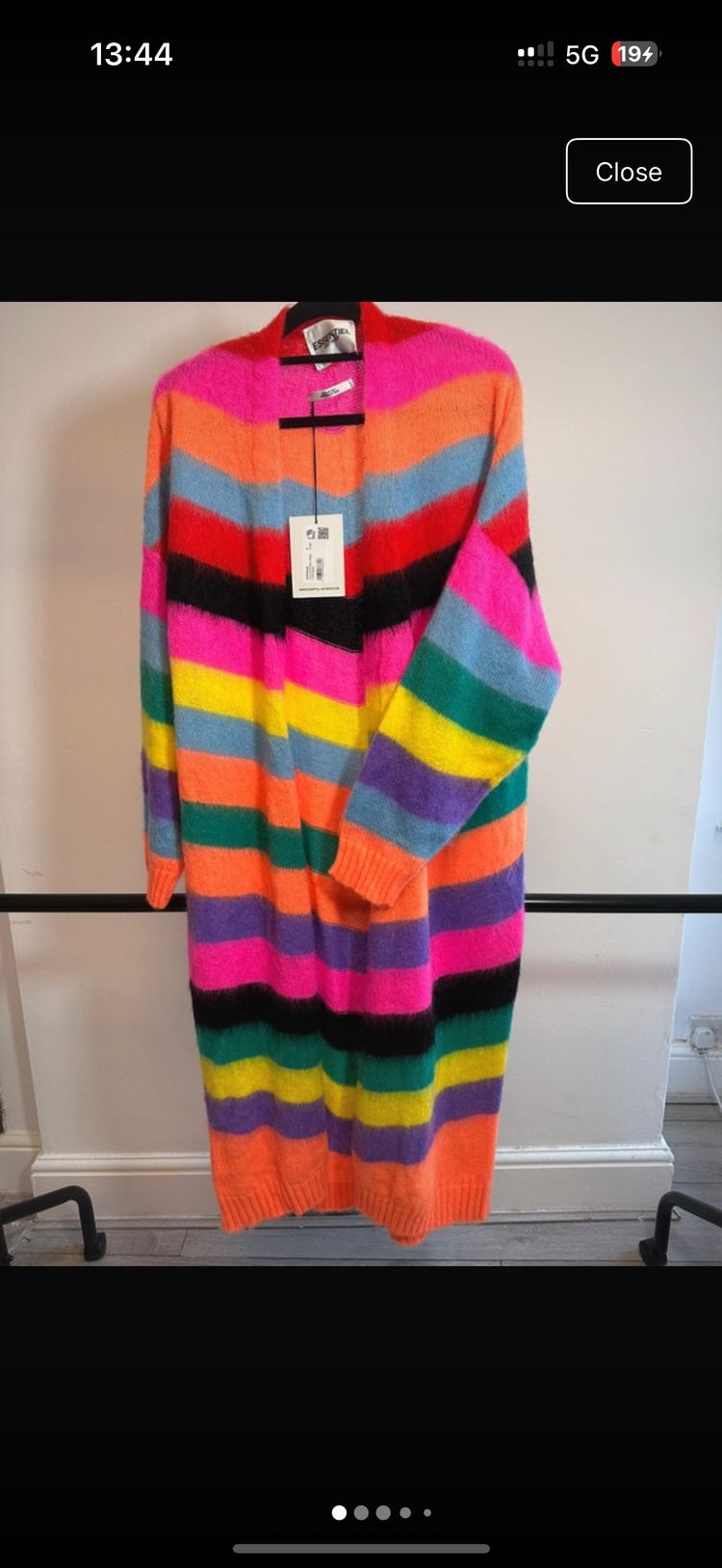 Essentiel Multicolor Striped Long Cardigan