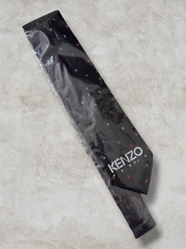 Kenzo Black Patterned Tie