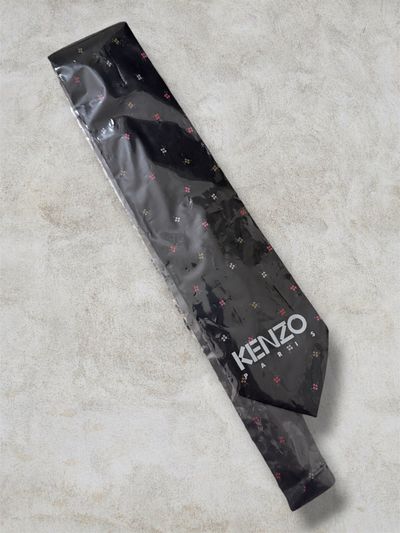 Kenzo Black Patterned Tie