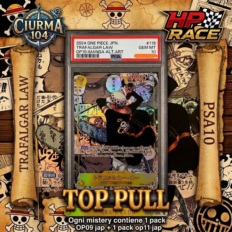 Ciurma 104 HP RACE LAW MANGA PSA 10 (apertura live)
