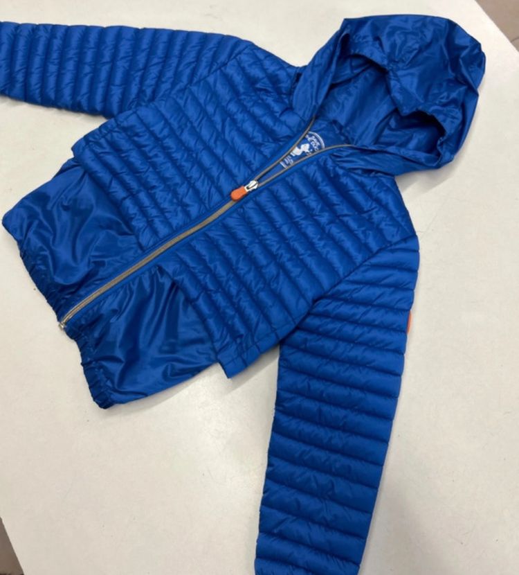 Save The Duck Blue Ultra Light Jacket With Hood 