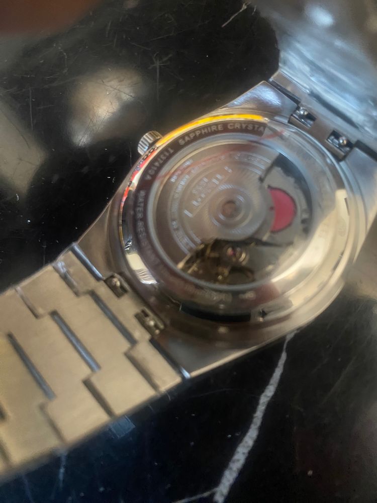 Silver Wristwatch With Blue Textured Dial 2