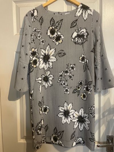 Next Petite Floral Striped Dress