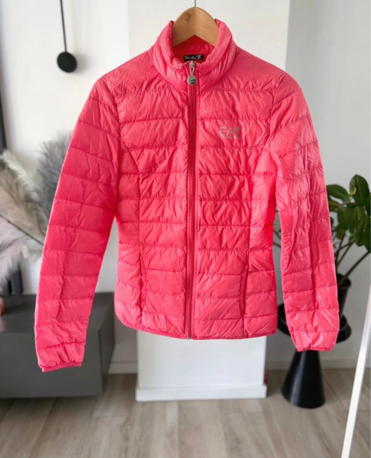 Ea7 Emporio Armani Pink Quilted Jacket