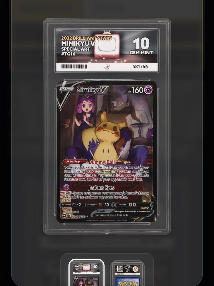 GRADED 2022 BRILLIANT STARS MIMIKYU V SPECIAL ART #TG16