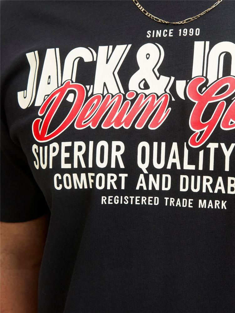 Jack & Jones Logo Printed T-Shirt For Men in 3 Colours, 3XL-5XL 16