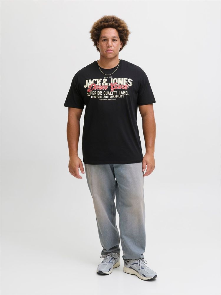 Jack & Jones Logo Printed T-Shirt For Men in 3 Colours, 3XL-5XL 3
