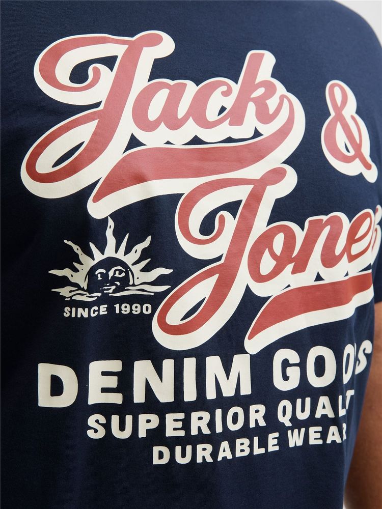 Jack & Jones Logo Printed T-Shirt For Men in 3 Colours, 3XL-5XL 11