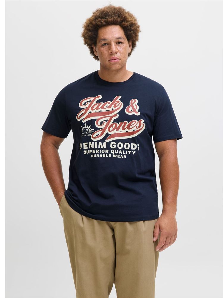 Jack & Jones Logo Printed T-Shirt For Men in 3 Colours, 3XL-5XL 22