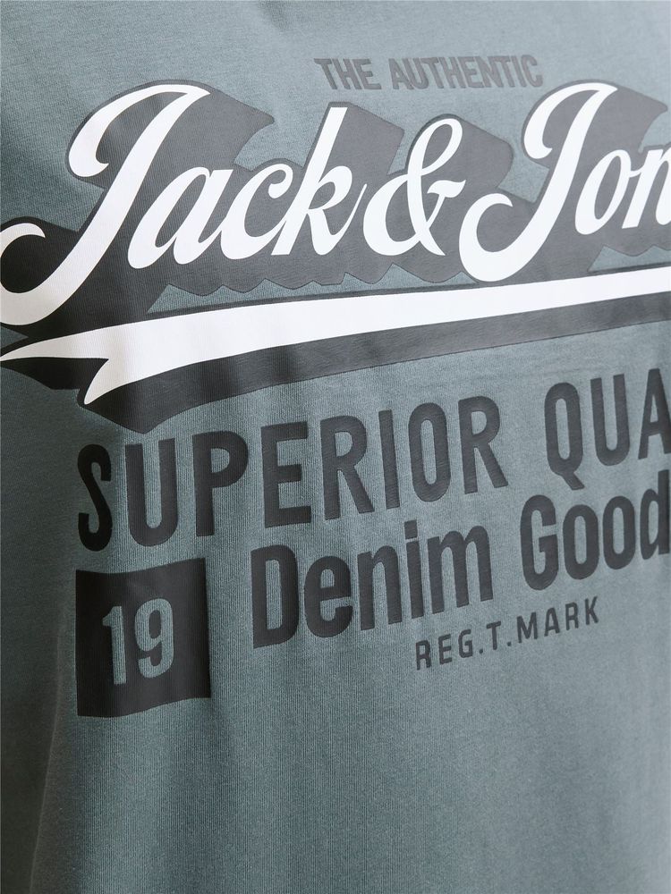Jack & Jones Logo Printed T-Shirt For Men in 3 Colours, 3XL-5XL 13