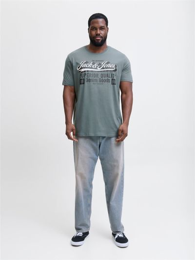 Jack & Jones Logo Printed T-Shirt For Men in 3 Colours, 3XL-5XL 9