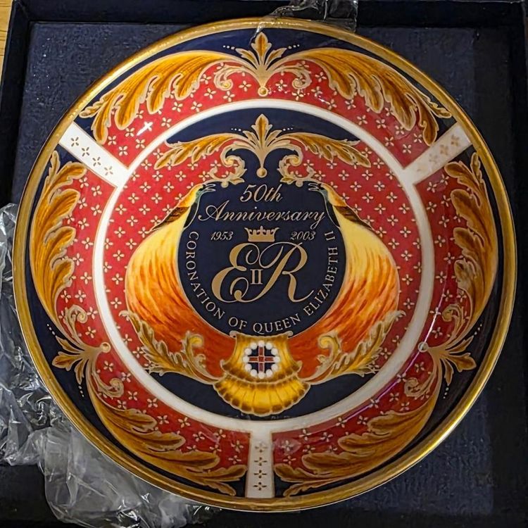 £5, Royal Worcester 50Th Anniversary Coronation Coaster image 1