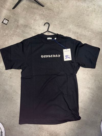 Burberry Black T-Shirt long print
