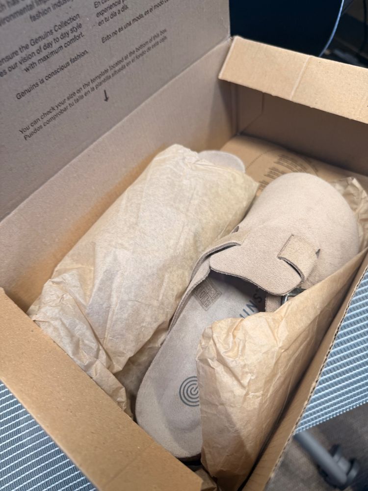 Genuins Beige Slip-On Sandals image 2