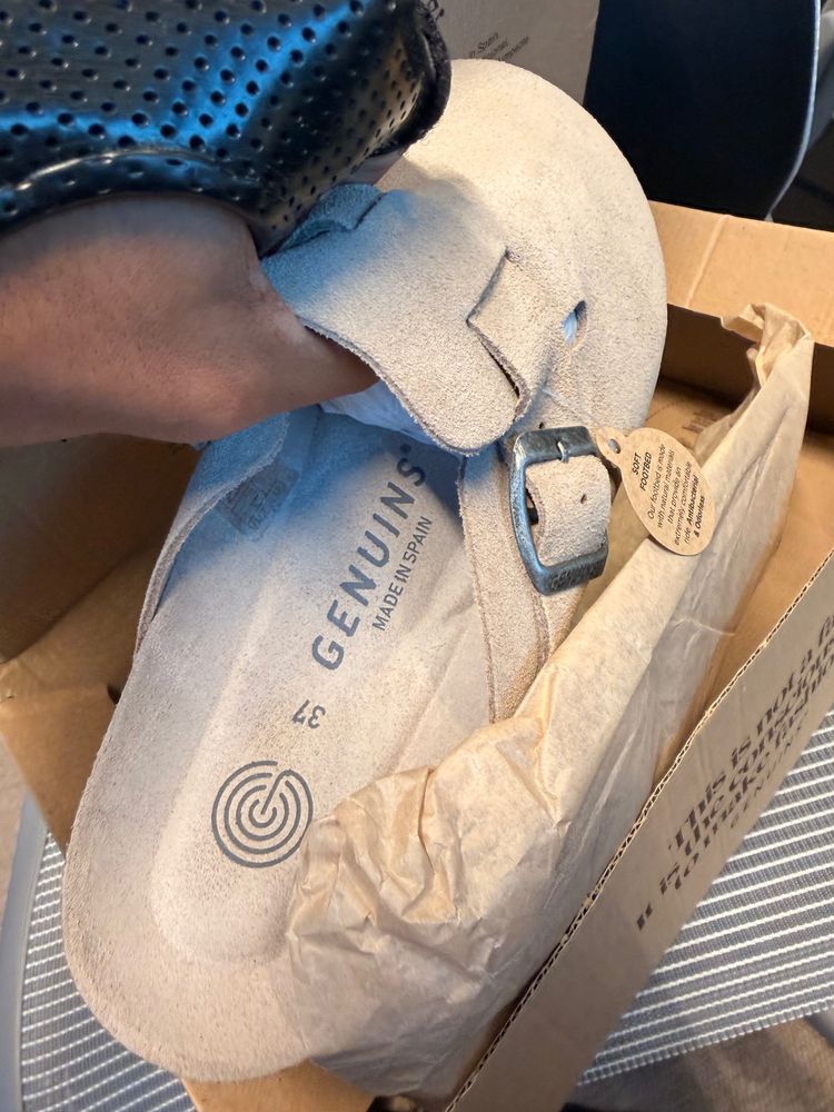 Genuins Beige Slip-On Sandals image 3