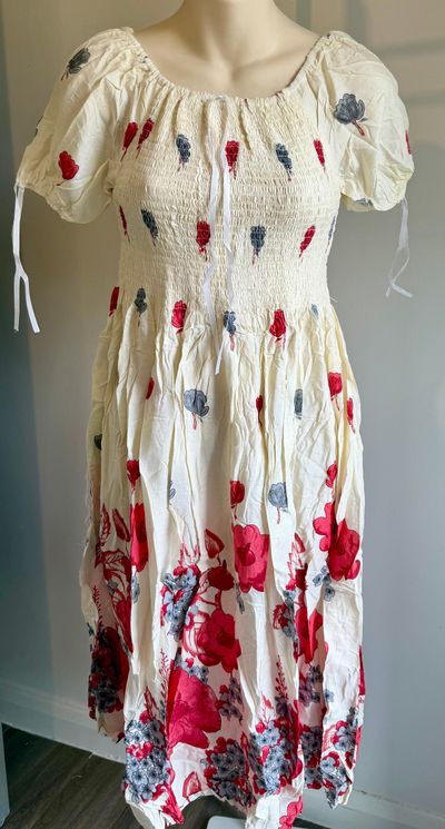 White Floral Dress