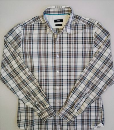 Boss Men'S Plaid Button-Up Shirt