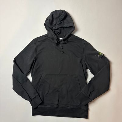 Stone Island Black Hoodie - Medium