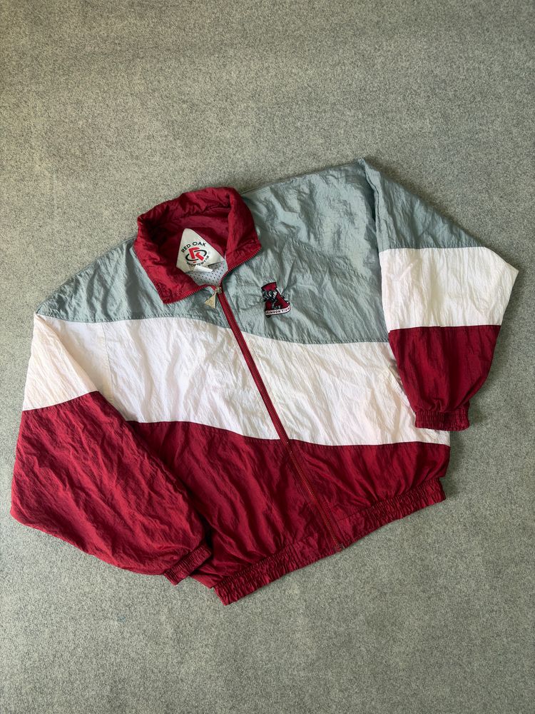 Red Oak Sportswear Color Block Windbreaker Jacket image 1