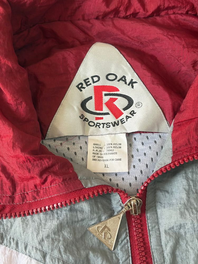 Red Oak Sportswear Color Block Windbreaker Jacket image 5