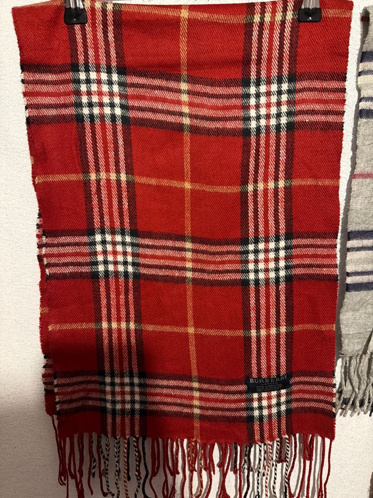 Burberry Red Plaid Scarf