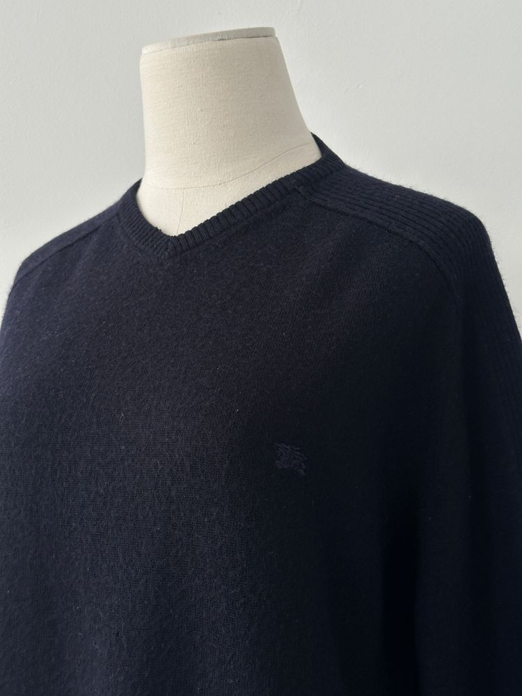 Burberry London 1990s Wool V Neck Knit Jumper - M imagen 5