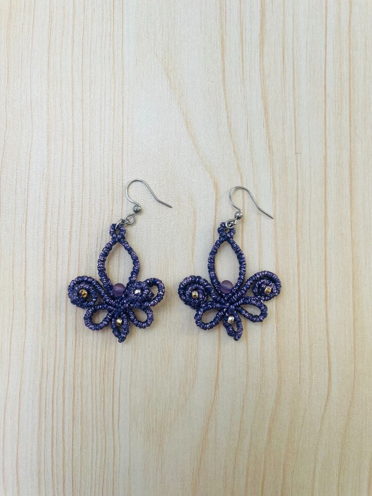 Pendientes Lis - Morado brillante