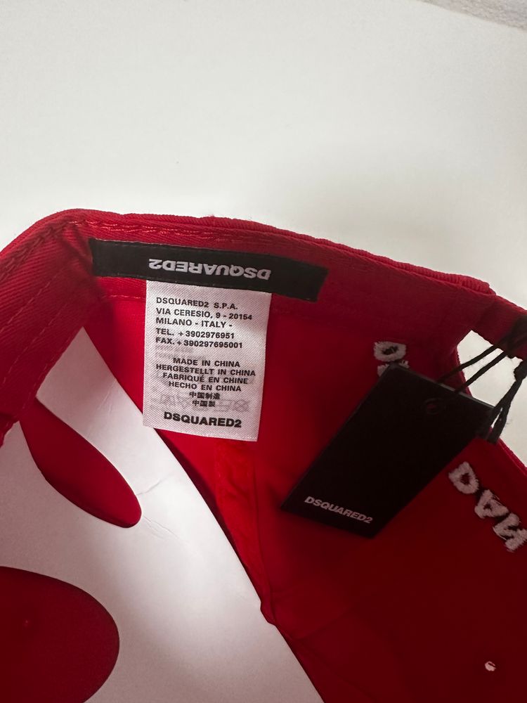 Dsquared2 Red Logo Baseball Cap 8