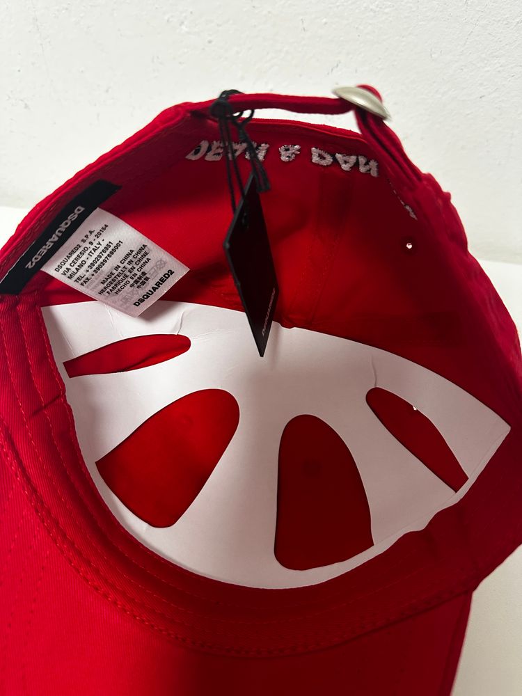 Dsquared2 Red Logo Baseball Cap 7