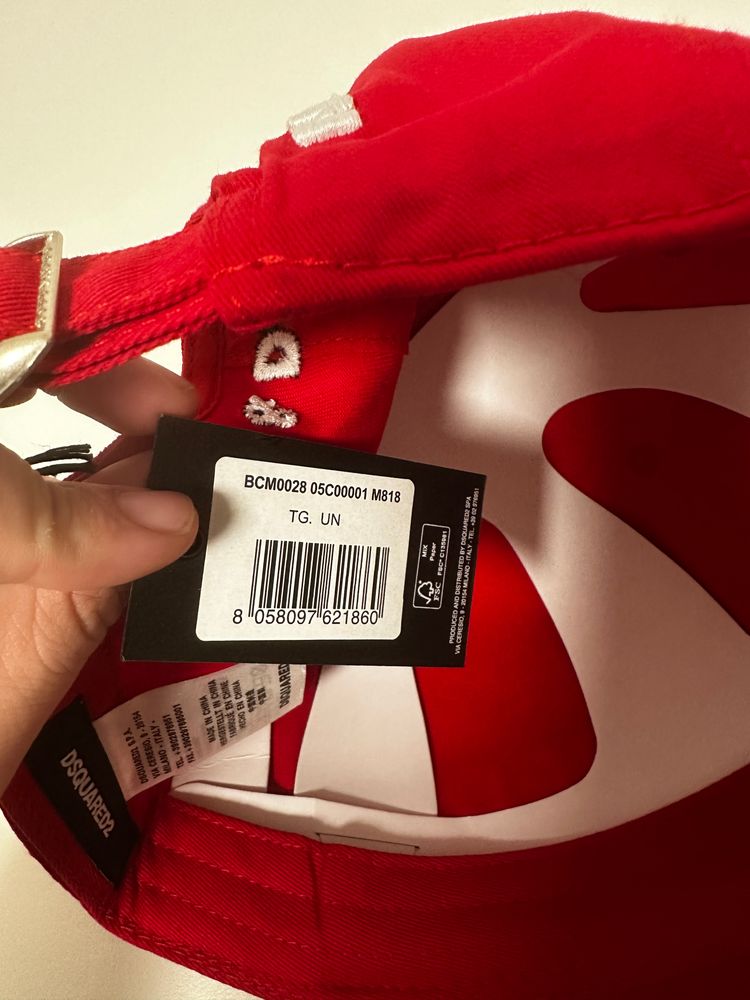 Dsquared2 Red Logo Baseball Cap 9