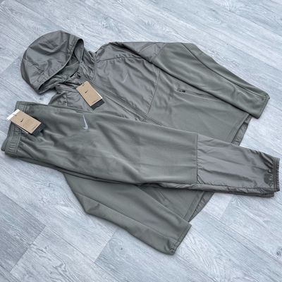 Nike Sphere Miler Therma Fit Tracksuit Zip Hoodie Joggers Pants Set - Grey