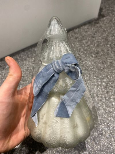 Decorative candle Tree With Blue Velvet Bow