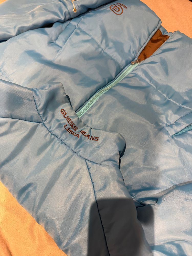 Guess Jeans Blue Puffer Jacket