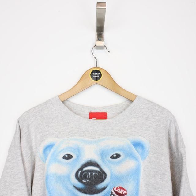 Freshmans Archive Vintage 1995 Coca Cola Grey Graphic Sweatshirt Jumper product image