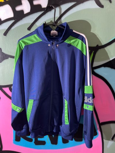 Blue And Green Zip-Up Jacket