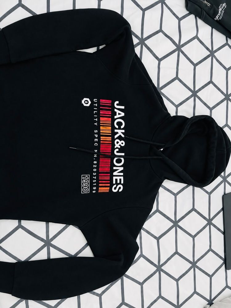 Jack & Jones Black Hoodie imagen 1