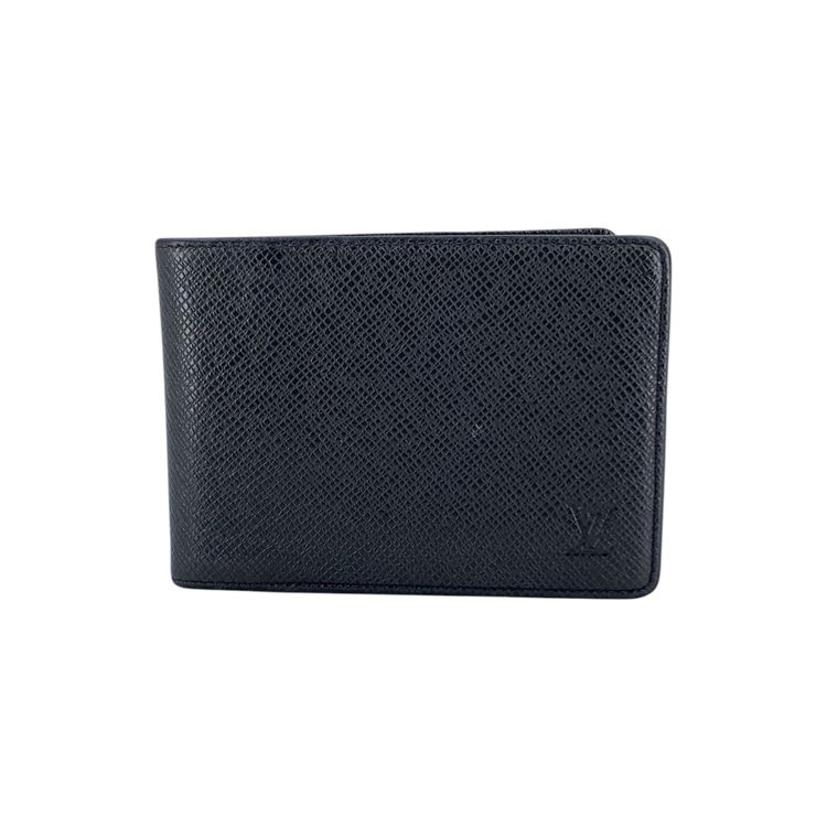 Louis Vuitton Black Ardoise Taiga Porte Billet 3 Volets Bifold Wallet obraz 1