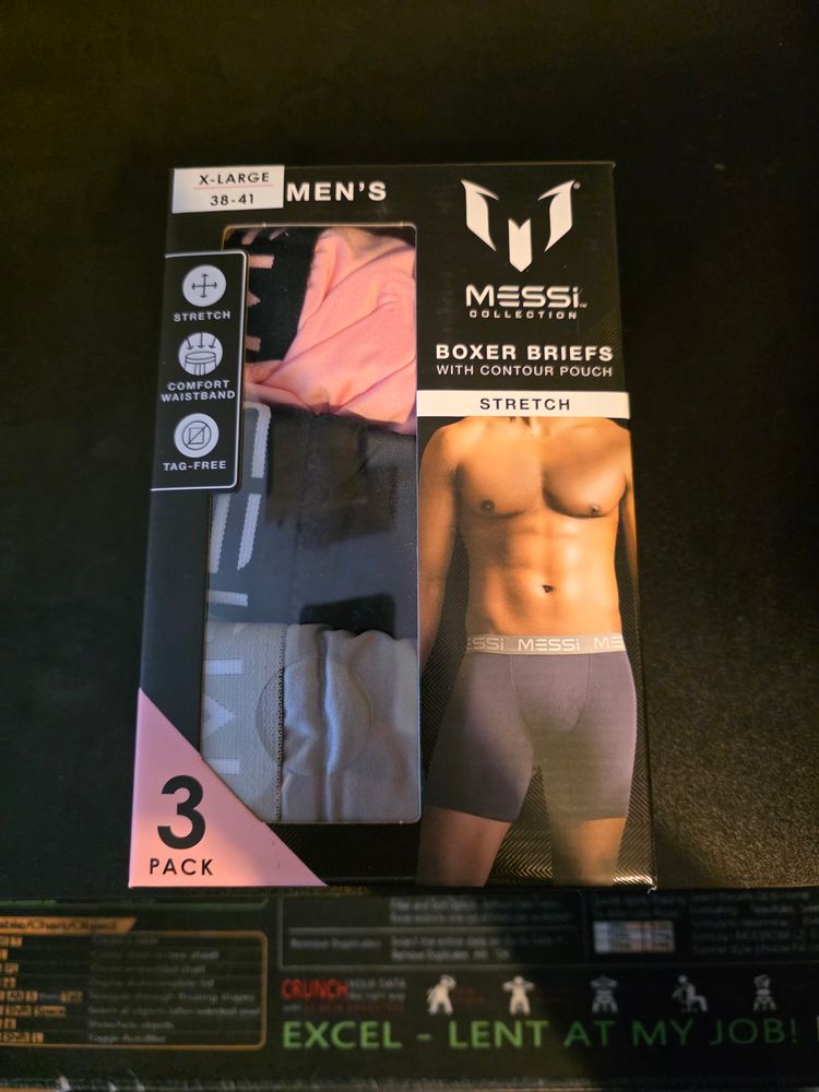 Messi Collection Men'S Boxer Briefs 3 Pack