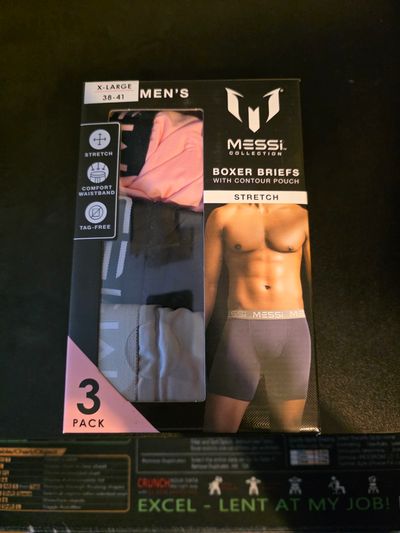 Messi Collection Men'S Boxer Briefs 3 Pack