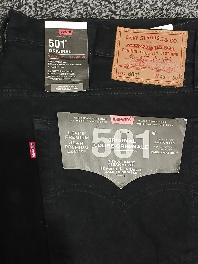 Levi'S 501 Original Jeans Black W40 L30